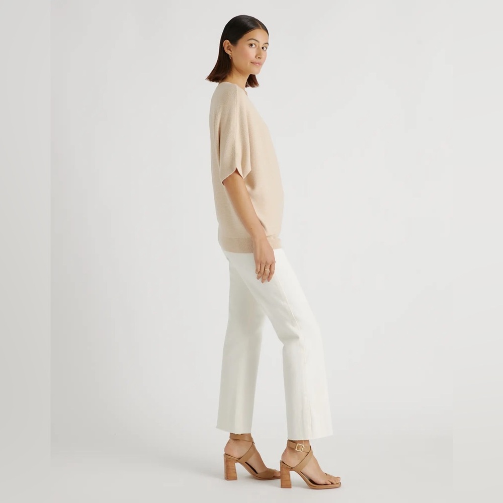 Quince cashmere cotton blend dolman sweater